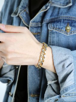 Peora - Men Multi-Color Two-Toned Stainless Steel Chain Bracelet