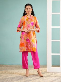 Ritivesh - Multi-Colour Floral Printed Kurta with Pant