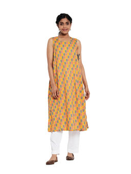 Fabindia - Cotton Printed Slim Fit Kurta