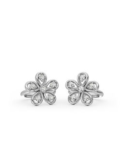 Candere by Kalyan Jewellers - 18K BIS Hallmark White Gold and I2GH Diamond Earrings