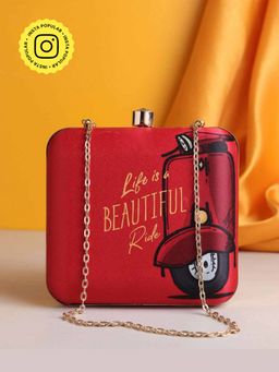 HOUSE OF WEBHIN - Beautiful Ride Red Clutch