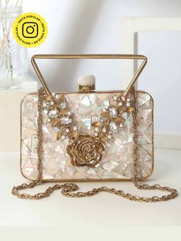 HOUSE OF WEBHIN - Opaline Mop Gold Bag