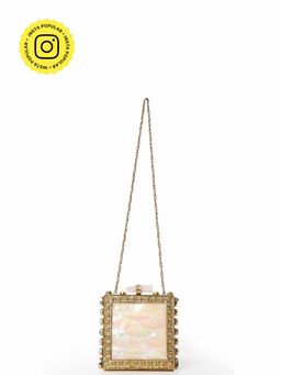 HOUSE OF WEBHIN - Meher Golden Mother Of Pearl Clutch