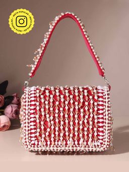 HOUSE OF WEBHIN - Jhalak Red Flap Bag