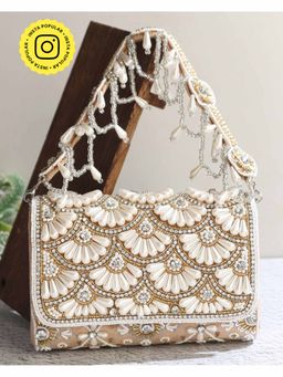 HOUSE OF WEBHIN - Noorani Beige Flap Bag