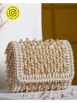 HOUSE OF WEBHIN - Jhalak Beige Flap Bag