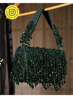 HOUSE OF WEBHIN - Shabnam Green Flap Bag
