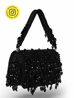 HOUSE OF WEBHIN - Shabnam Black Flap Bag