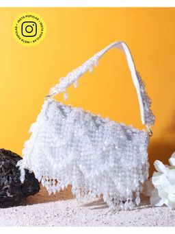 HOUSE OF WEBHIN - Shabnam White Flap Bag