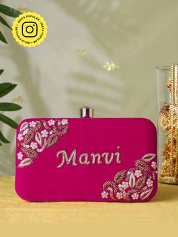 HOUSE OF WEBHIN - Magenta Pink Customised Clutch Bag