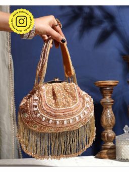 HOUSE OF WEBHIN - Sunehri Gold Batua Bag