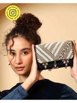 HOUSE OF WEBHIN - Aabroo Black Flap Bag