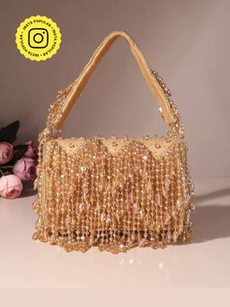 HOUSE OF WEBHIN - Shabnam Golden Flap Bag