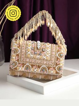 HOUSE OF WEBHIN - Inaaya Beige Flap Bag