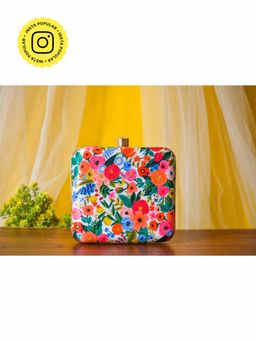 HOUSE OF WEBHIN - Phoolwari Printed Multicolor Clutch