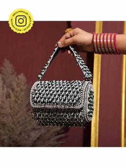 HOUSE OF WEBHIN - Panna Green Velvet Flap Bag