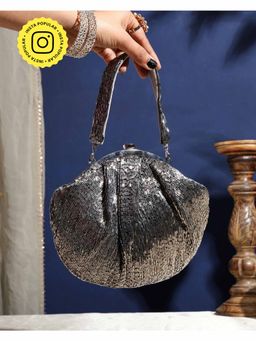 HOUSE OF WEBHIN - Zeenat Silver Nalki Batua Bag