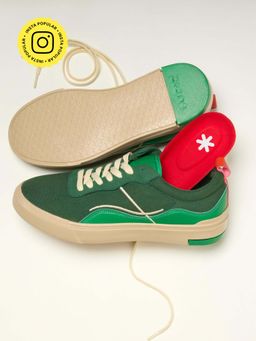 Ludic - Enhanced Green Low Canvas Sneakers