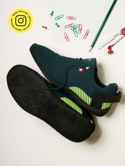 Ludic - Ds Moto Suede Green Round Toe Sneakers