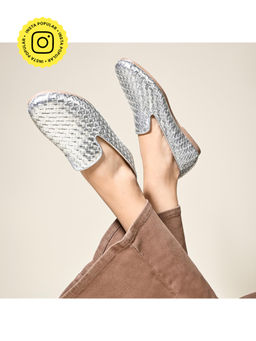 SKO - Madison Silver Loafers