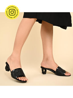 SKO - Camilla Black Block Heels
