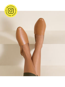 SKO - Monaze Tan Flat Mules