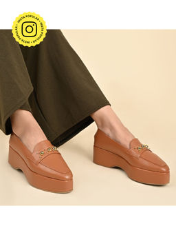 SKO - Rebeccax Tan Loafers
