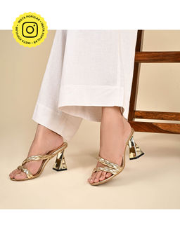 SKO - Kiara Gold Heeled Sandals