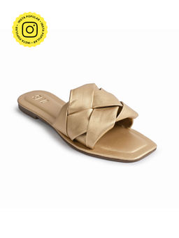 SKO - Messina Gold Square Toe Flats