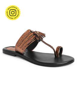 SKO - Reflective Bronze Kolhapuri Flats