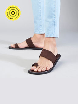 SKO - Men Capri Brown Suede Slippers