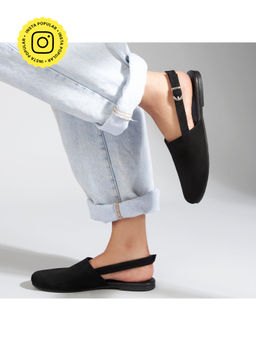 SKO - Palermo Women Black Flat Sandals