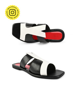 SKO - Athens Black Flat Sandals