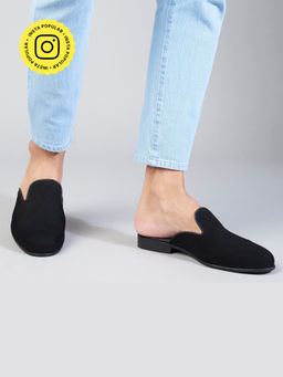 SKO - Henry in Men Suede Black Mules