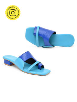 SKO - Atri Blue Block Heels