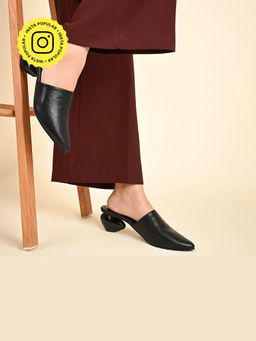 SKO - CobbleX Black Mule Heels
