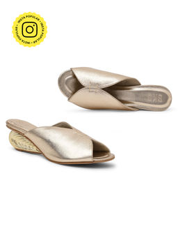SKO - DribletX Gold Mule Heels