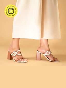 SKO - Hope in Tan and Ivory Block Heels