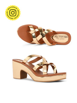 SKO - Salvadore Gold Platform Heels