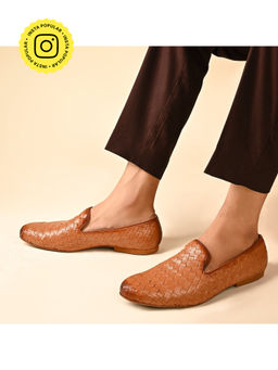 SKO - Men Alfie Tan Weave Vegan Leather Loafers