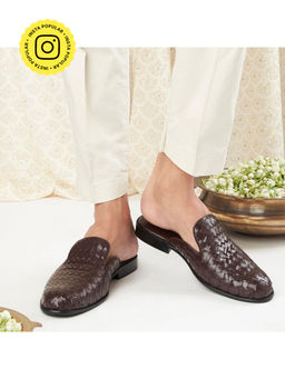 SKO - Men David Brown Weave Vegan Leather Mules