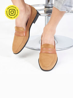 SKO - Men Hugo Tan Suede Loafers