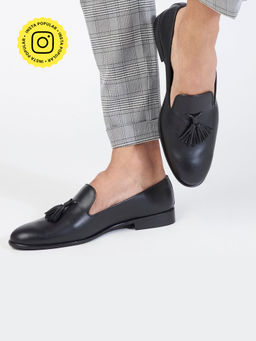SKO - Men Simon Black Vegan Leather Loafers