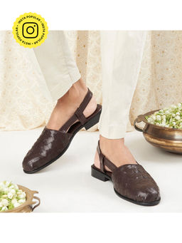SKO - Men Brown Weave Peshawari Sandals
