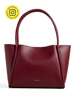 THESTO - Dusty Wine Tube Tote Bag (L)
