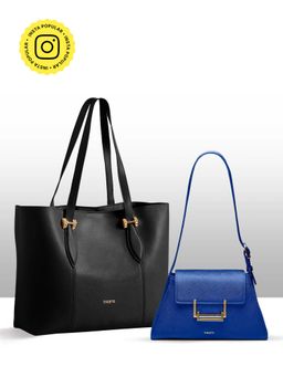 THESTO - Classic Handle Tote and Collective Purse - Black (XL)