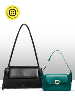 THESTO - The Lana Teal- Black Medium Shoulder Bag (Set Of 2)