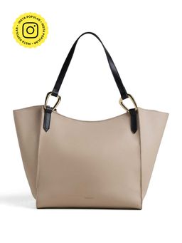 THESTO - Beige Maven Extra Large Shoulder Bag Fit with 15.6 Inch Laptop