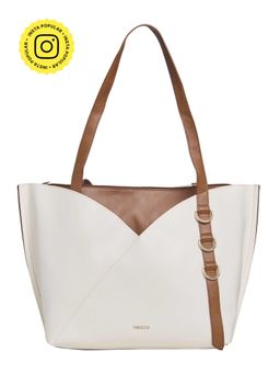THESTO - Reine Fit Your 15.6 Laptop Solid-Plain White Tote Bag