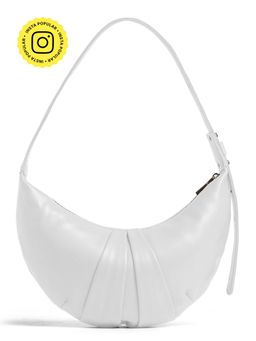 THESTO - Luna Solid-Plain White Shoulder Bag
